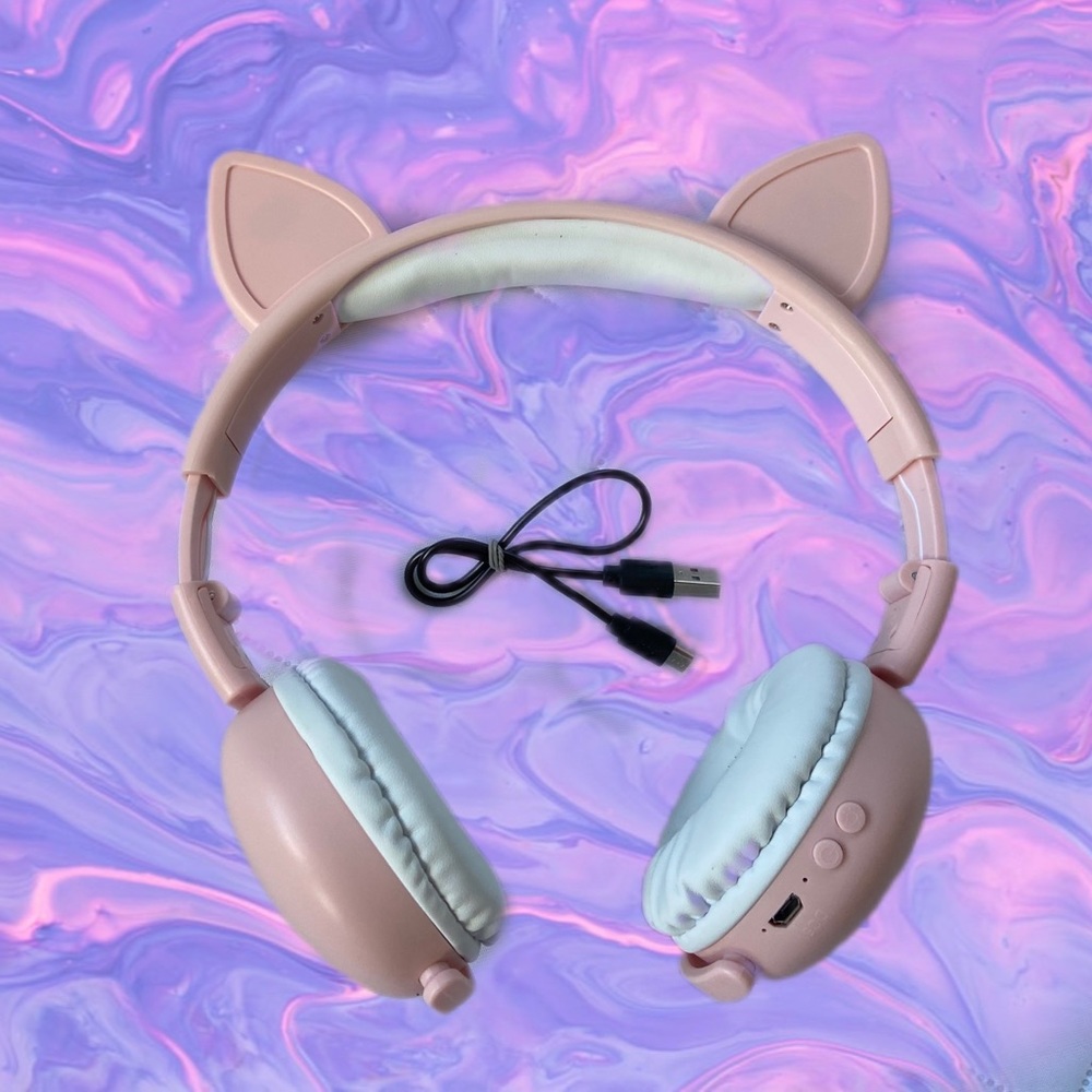 ADORABLE kitty cat BLUETOOTH wireless headphones BRAND NEW (JUST OPENED)